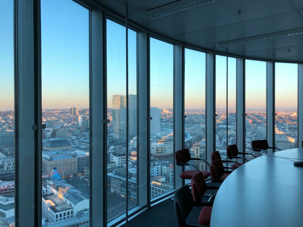 city view outside office window